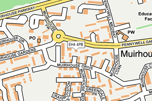 EH4 4PB map - OS OpenMap – Local (Ordnance Survey) EH4 4PB map - OS OpenMap – Local (Ordnance Survey)