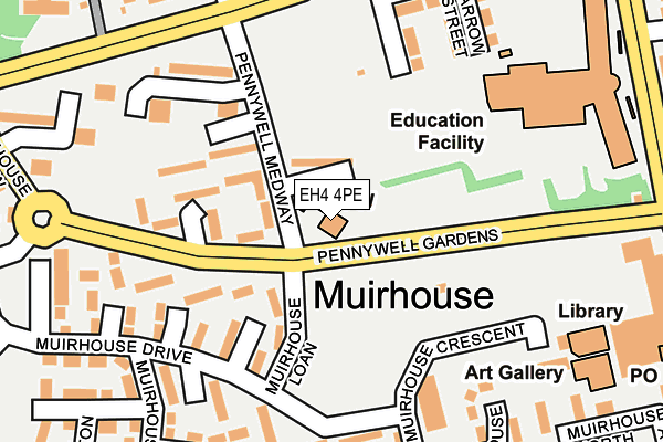 EH4 4PE map - OS OpenMap – Local (Ordnance Survey) EH4 4PE map - OS OpenMap – Local (Ordnance Survey)