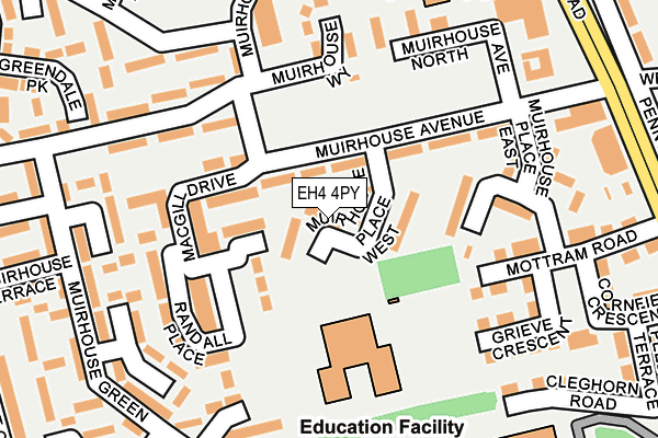 EH4 4PY map - OS OpenMap – Local (Ordnance Survey) EH4 4PY map - OS OpenMap – Local (Ordnance Survey)