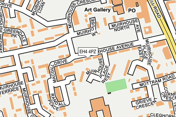 EH4 4PZ map - OS OpenMap – Local (Ordnance Survey) EH4 4PZ map - OS OpenMap – Local (Ordnance Survey)