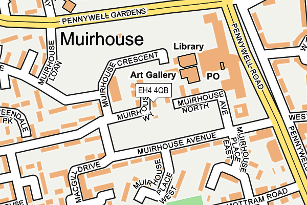 EH4 4QB map - OS OpenMap – Local (Ordnance Survey) EH4 4QB map - OS OpenMap – Local (Ordnance Survey)