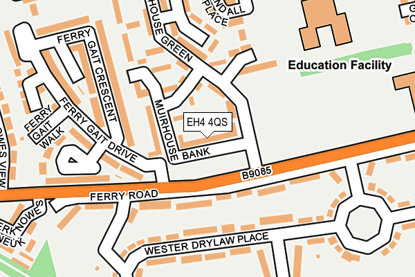 EH4 4QS map - OS OpenMap – Local (Ordnance Survey) EH4 4QS map - OS OpenMap – Local (Ordnance Survey)