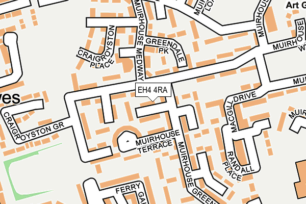 EH4 4RA map - OS OpenMap – Local (Ordnance Survey) EH4 4RA map - OS OpenMap – Local (Ordnance Survey)