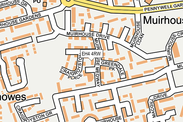 EH4 4RW map - OS OpenMap – Local (Ordnance Survey) EH4 4RW map - OS OpenMap – Local (Ordnance Survey)
