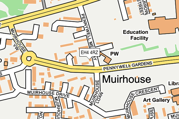 EH4 4RZ map - OS OpenMap – Local (Ordnance Survey) EH4 4RZ map - OS OpenMap – Local (Ordnance Survey)