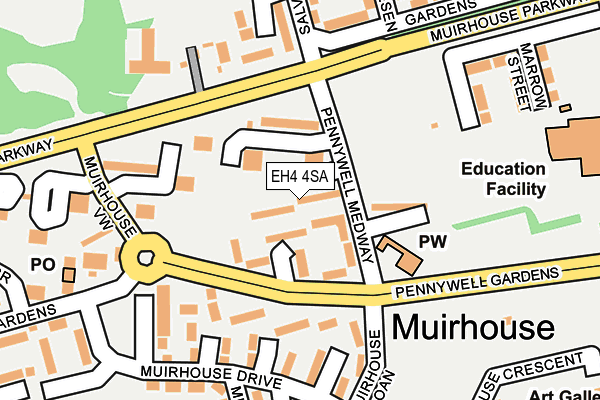 EH4 4SA map - OS OpenMap – Local (Ordnance Survey) EH4 4SA map - OS OpenMap – Local (Ordnance Survey)