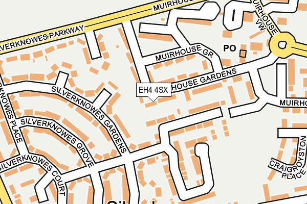 EH4 4SX map - OS OpenMap – Local (Ordnance Survey) EH4 4SX map - OS OpenMap – Local (Ordnance Survey)