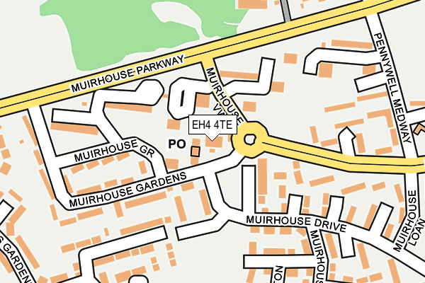 EH4 4TE map - OS OpenMap – Local (Ordnance Survey) EH4 4TE map - OS OpenMap – Local (Ordnance Survey)
