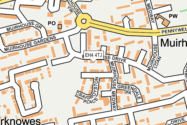 EH4 4TJ map - OS OpenMap – Local (Ordnance Survey) EH4 4TJ map - OS OpenMap – Local (Ordnance Survey)