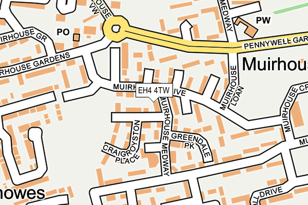 EH4 4TW map - OS OpenMap – Local (Ordnance Survey) EH4 4TW map - OS OpenMap – Local (Ordnance Survey)