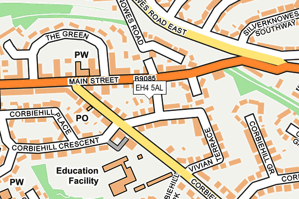 EH4 5AL map - OS OpenMap – Local (Ordnance Survey) EH4 5AL map - OS OpenMap – Local (Ordnance Survey)