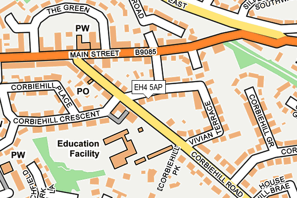 EH4 5AP map - OS OpenMap – Local (Ordnance Survey) EH4 5AP map - OS OpenMap – Local (Ordnance Survey)