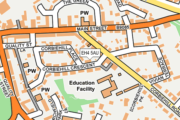 EH4 5AU map - OS OpenMap – Local (Ordnance Survey) EH4 5AU map - OS OpenMap – Local (Ordnance Survey)