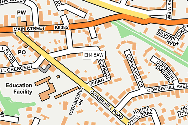 EH4 5AW map - OS OpenMap – Local (Ordnance Survey) EH4 5AW map - OS OpenMap – Local (Ordnance Survey)