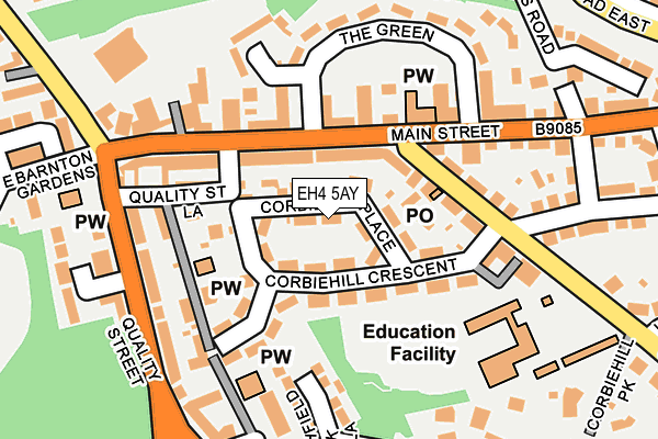 EH4 5AY map - OS OpenMap – Local (Ordnance Survey) EH4 5AY map - OS OpenMap – Local (Ordnance Survey)