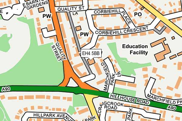 EH4 5BB map - OS OpenMap – Local (Ordnance Survey)