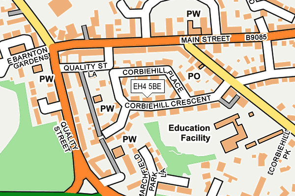 EH4 5BE map - OS OpenMap – Local (Ordnance Survey) EH4 5BE map - OS OpenMap – Local (Ordnance Survey)