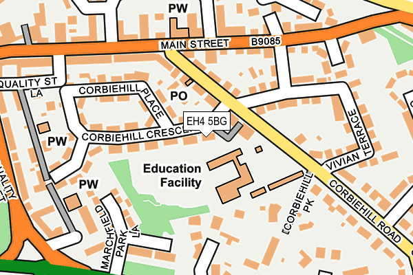 EH4 5BG map - OS OpenMap – Local (Ordnance Survey) EH4 5BG map - OS OpenMap – Local (Ordnance Survey)