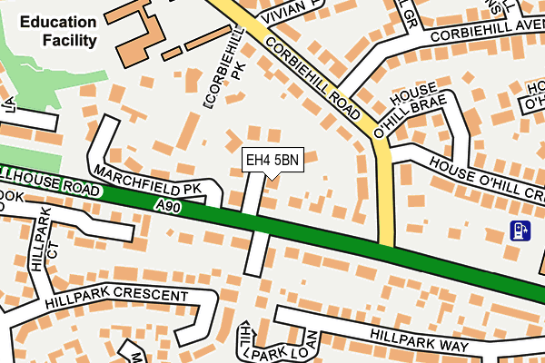EH4 5BN map - OS OpenMap – Local (Ordnance Survey) EH4 5BN map - OS OpenMap – Local (Ordnance Survey)
