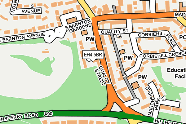 EH4 5BR map - OS OpenMap – Local (Ordnance Survey) EH4 5BR map - OS OpenMap – Local (Ordnance Survey)