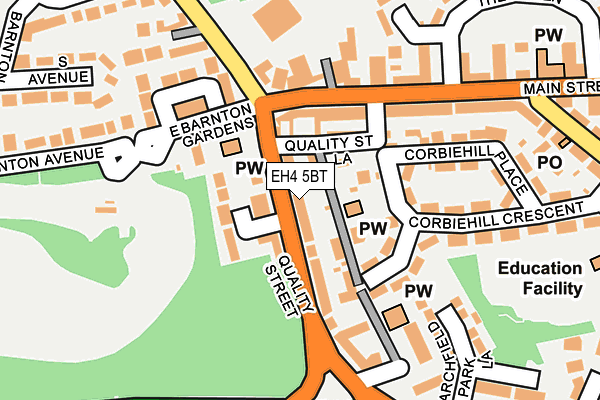 EH4 5BT map - OS OpenMap – Local (Ordnance Survey) EH4 5BT map - OS OpenMap – Local (Ordnance Survey)