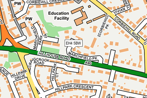 EH4 5BW map - OS OpenMap – Local (Ordnance Survey) EH4 5BW map - OS OpenMap – Local (Ordnance Survey)