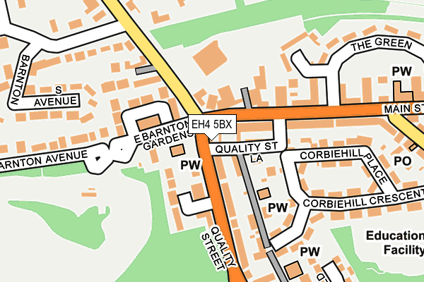 EH4 5BX map - OS OpenMap – Local (Ordnance Survey) EH4 5BX map - OS OpenMap – Local (Ordnance Survey)