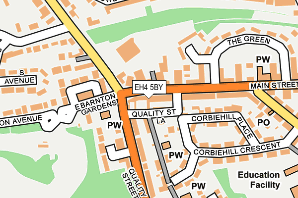EH4 5BY map - OS OpenMap – Local (Ordnance Survey) EH4 5BY map - OS OpenMap – Local (Ordnance Survey)