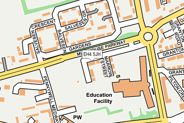 EH4 5JH map - OS OpenMap – Local (Ordnance Survey) EH4 5JH map - OS OpenMap – Local (Ordnance Survey)