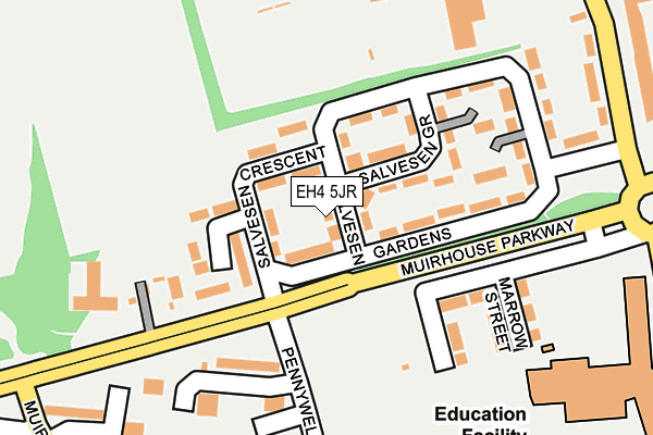 EH4 5JR map - OS OpenMap – Local (Ordnance Survey) EH4 5JR map - OS OpenMap – Local (Ordnance Survey)