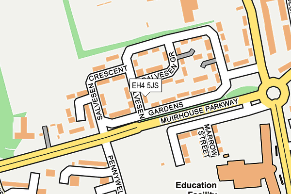 EH4 5JS map - OS OpenMap – Local (Ordnance Survey) EH4 5JS map - OS OpenMap – Local (Ordnance Survey)