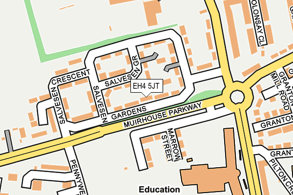 EH4 5JT map - OS OpenMap – Local (Ordnance Survey) EH4 5JT map - OS OpenMap – Local (Ordnance Survey)