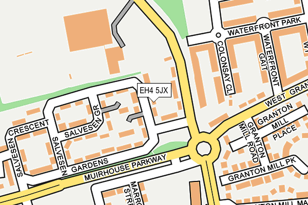 EH4 5JX map - OS OpenMap – Local (Ordnance Survey) EH4 5JX map - OS OpenMap – Local (Ordnance Survey)