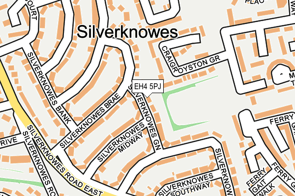 EH4 5PJ map - OS OpenMap – Local (Ordnance Survey) EH4 5PJ map - OS OpenMap – Local (Ordnance Survey)