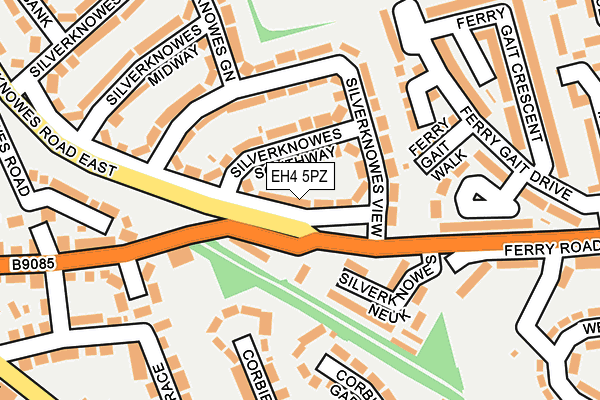 EH4 5PZ map - OS OpenMap – Local (Ordnance Survey) EH4 5PZ map - OS OpenMap – Local (Ordnance Survey)