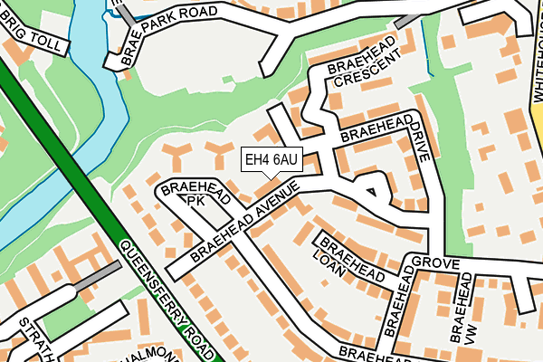 EH4 6AU map - OS OpenMap – Local (Ordnance Survey) EH4 6AU map - OS OpenMap – Local (Ordnance Survey)