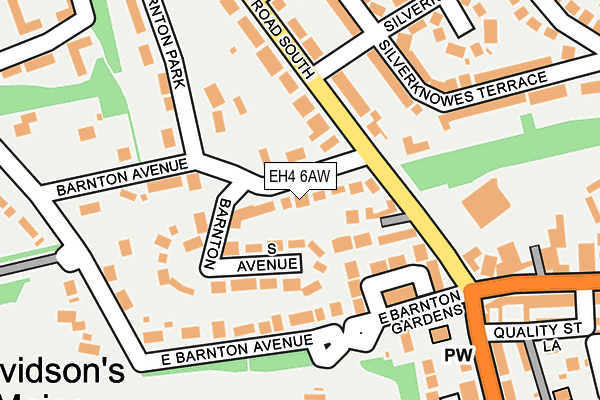 EH4 6AW map - OS OpenMap – Local (Ordnance Survey)