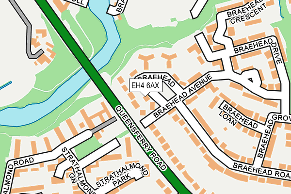 EH4 6AX map - OS OpenMap – Local (Ordnance Survey) EH4 6AX map - OS OpenMap – Local (Ordnance Survey)