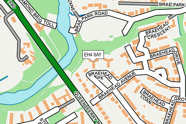 EH4 6AY map - OS OpenMap – Local (Ordnance Survey) EH4 6AY map - OS OpenMap – Local (Ordnance Survey)