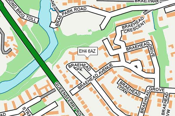 EH4 6AZ map - OS OpenMap – Local (Ordnance Survey) EH4 6AZ map - OS OpenMap – Local (Ordnance Survey)