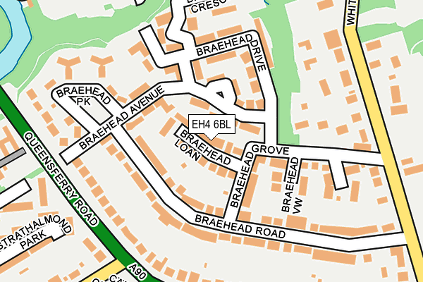 EH4 6BL map - OS OpenMap – Local (Ordnance Survey) EH4 6BL map - OS OpenMap – Local (Ordnance Survey)