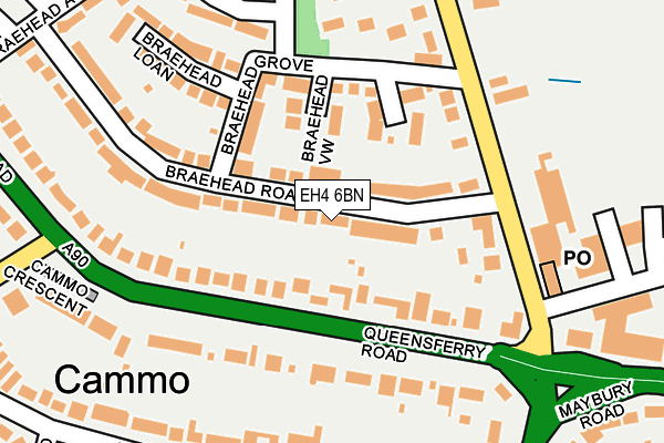 EH4 6BN map - OS OpenMap – Local (Ordnance Survey) EH4 6BN map - OS OpenMap – Local (Ordnance Survey)