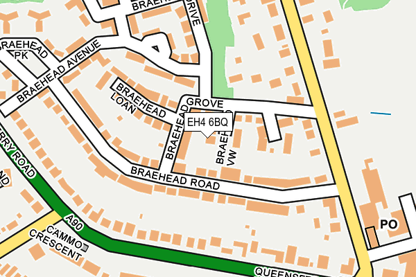 EH4 6BQ map - OS OpenMap – Local (Ordnance Survey) EH4 6BQ map - OS OpenMap – Local (Ordnance Survey)