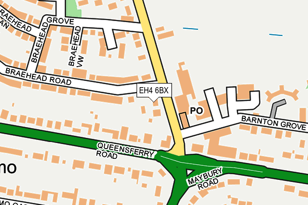 EH4 6BX map - OS OpenMap – Local (Ordnance Survey) EH4 6BX map - OS OpenMap – Local (Ordnance Survey)