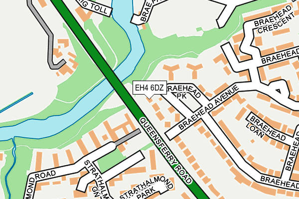 EH4 6DZ map - OS OpenMap – Local (Ordnance Survey) EH4 6DZ map - OS OpenMap – Local (Ordnance Survey)