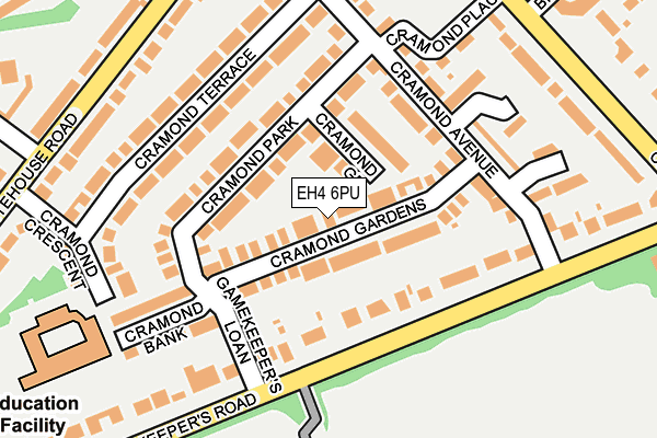 EH4 6PU map - OS OpenMap – Local (Ordnance Survey) EH4 6PU map - OS OpenMap – Local (Ordnance Survey)