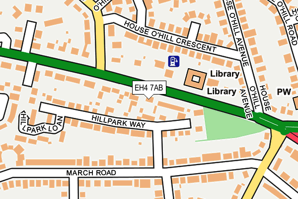 EH4 7AB map - OS OpenMap – Local (Ordnance Survey) EH4 7AB map - OS OpenMap – Local (Ordnance Survey)