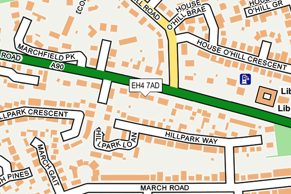 EH4 7AD map - OS OpenMap – Local (Ordnance Survey) EH4 7AD map - OS OpenMap – Local (Ordnance Survey)