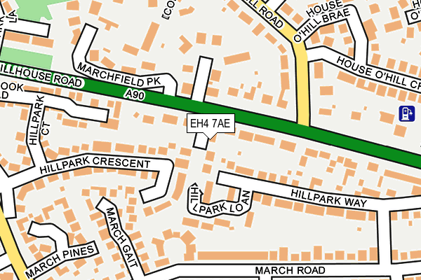 EH4 7AE map - OS OpenMap – Local (Ordnance Survey) EH4 7AE map - OS OpenMap – Local (Ordnance Survey)