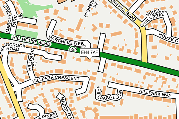 EH4 7AF map - OS OpenMap – Local (Ordnance Survey)